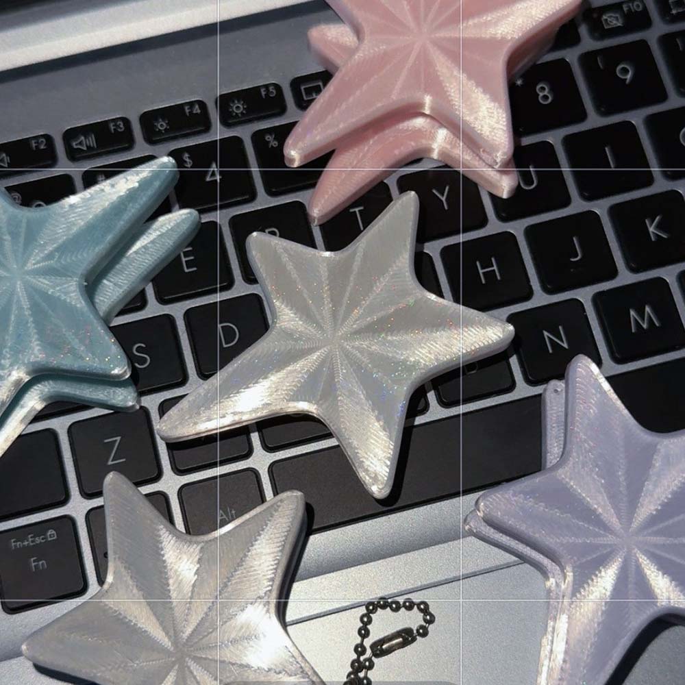 Cable Winder Keychain - 3D Star Cable Winder, Y2K Cute