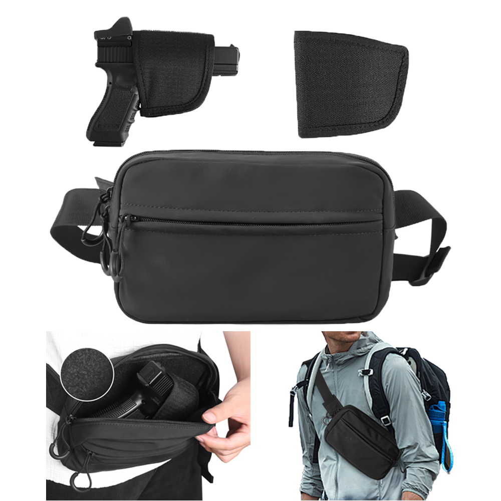 Edc Concealed Carry Fanny Pack - Tactical Crossbody Bag Pistol Waist Pack