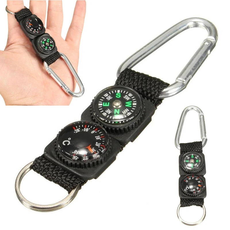 Compass Keychain Mini - 1pc Universal Multifunction 3 In 1