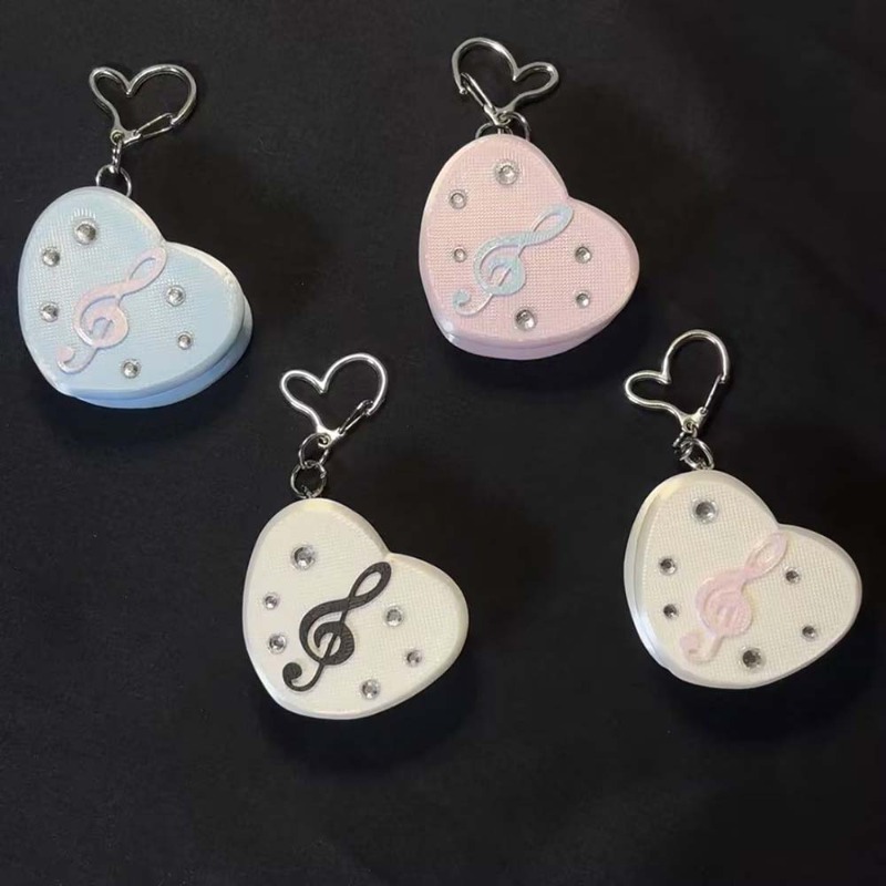 Cable Winder Keychain - Gothic Musical Note Heart Cable Organizer