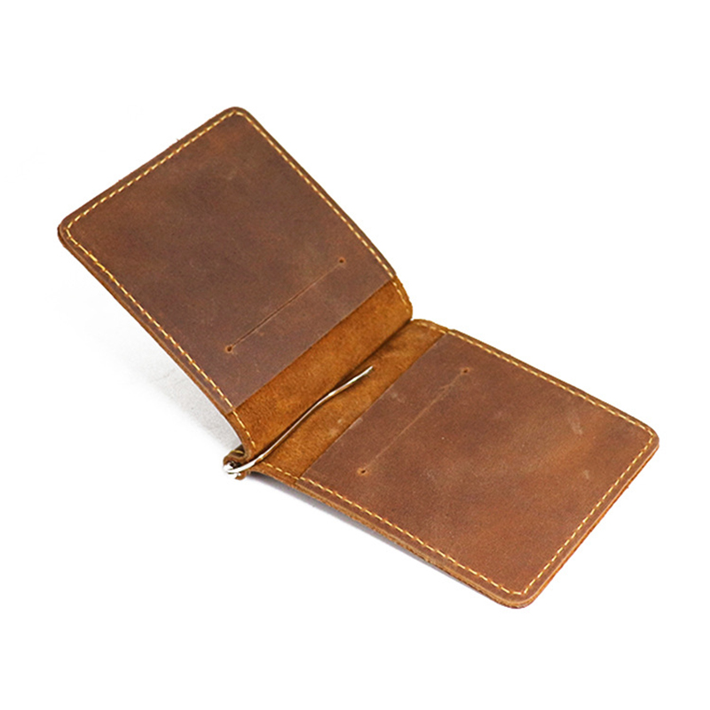 Money Clip Magnetic - Handmade Genuine Leather Money Clip Wallet