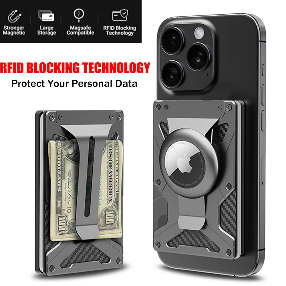 Money Clip Magnetic - Magnetic Phone Wallet Compatible with Apple