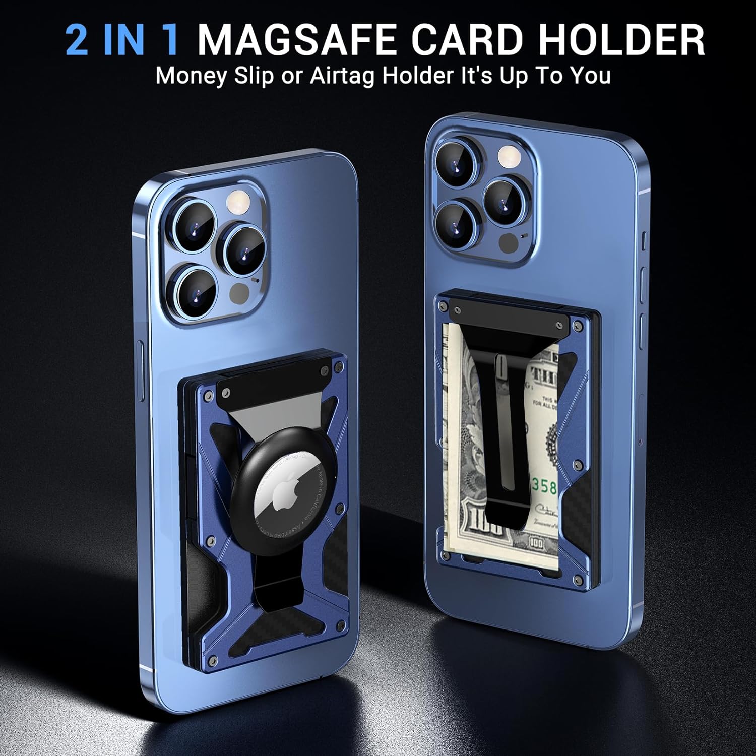 Money Clip Magnetic - MagSafe Wallet Money Clip with AirTag
