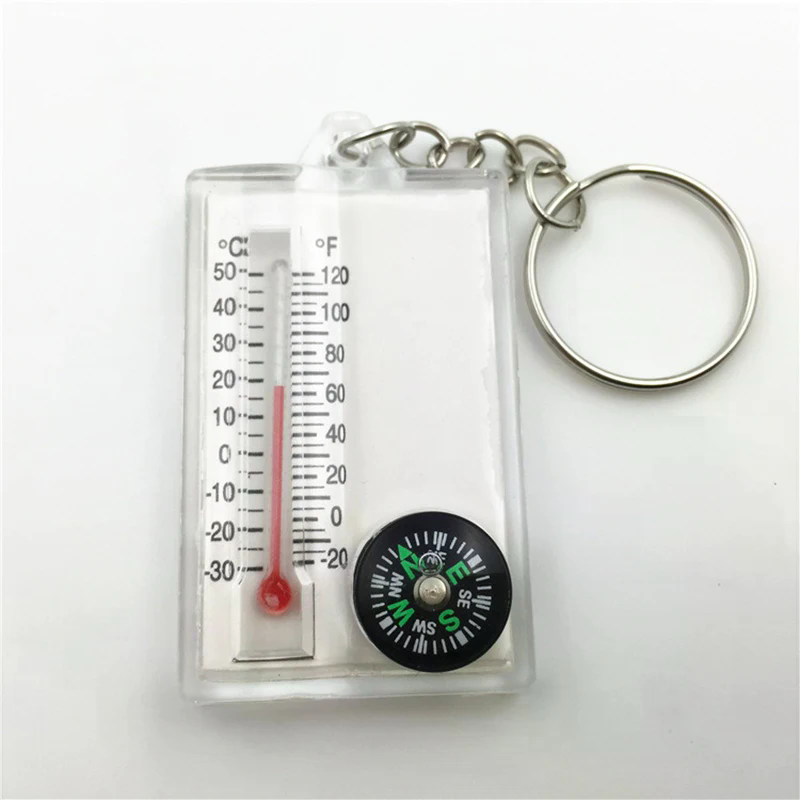 Compass Keychain Mini - Outdoor Mountaineering Buckle Compass PointerCamping Tools
