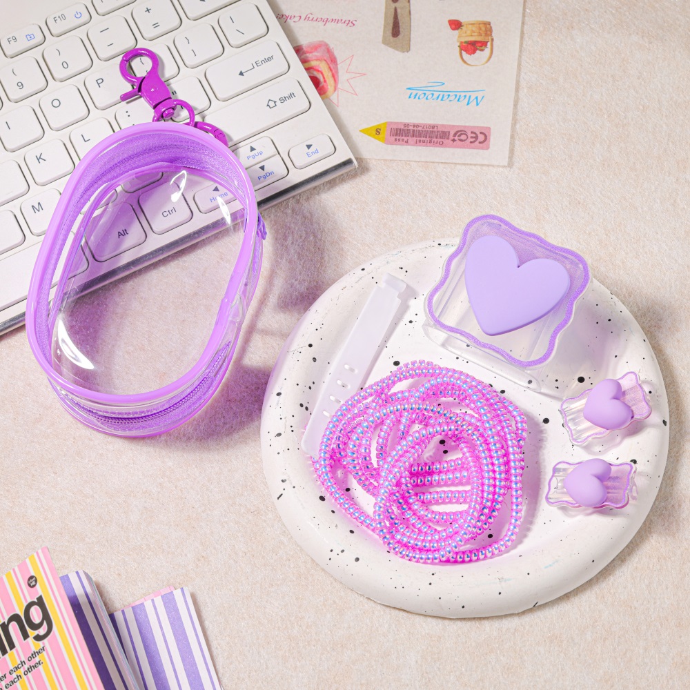 Cable Winder Keychain - Storage Pouch Keychain Bag+Sleeve Charger Cable