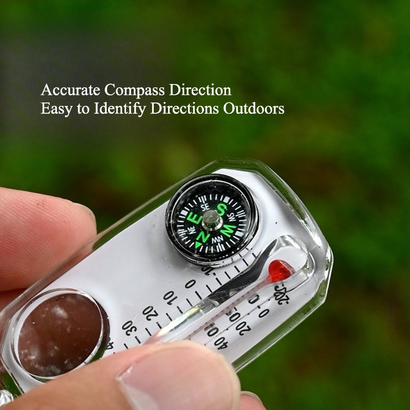 Compass Keychain Mini - Outdoor Survival Compass Keychain, Portable Mini