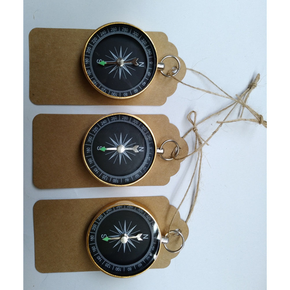 5Pcs Premium Metal Mini Compas - Compass Keychain Mini ulasan dan harga