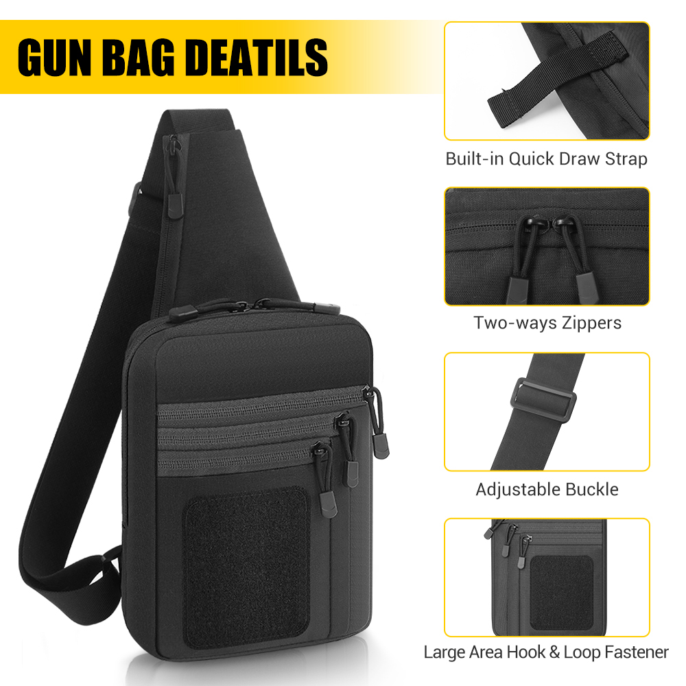 Tactical Pistol Gun Bag Concea - Edc Concealed Carry Bag ulasan dan harga