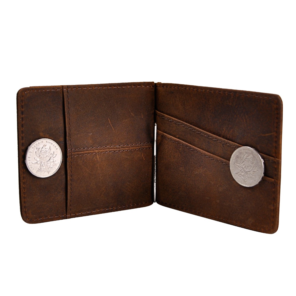Quality Leather Men Magnetic M - Money Clip Magnetic ulasan dan harga