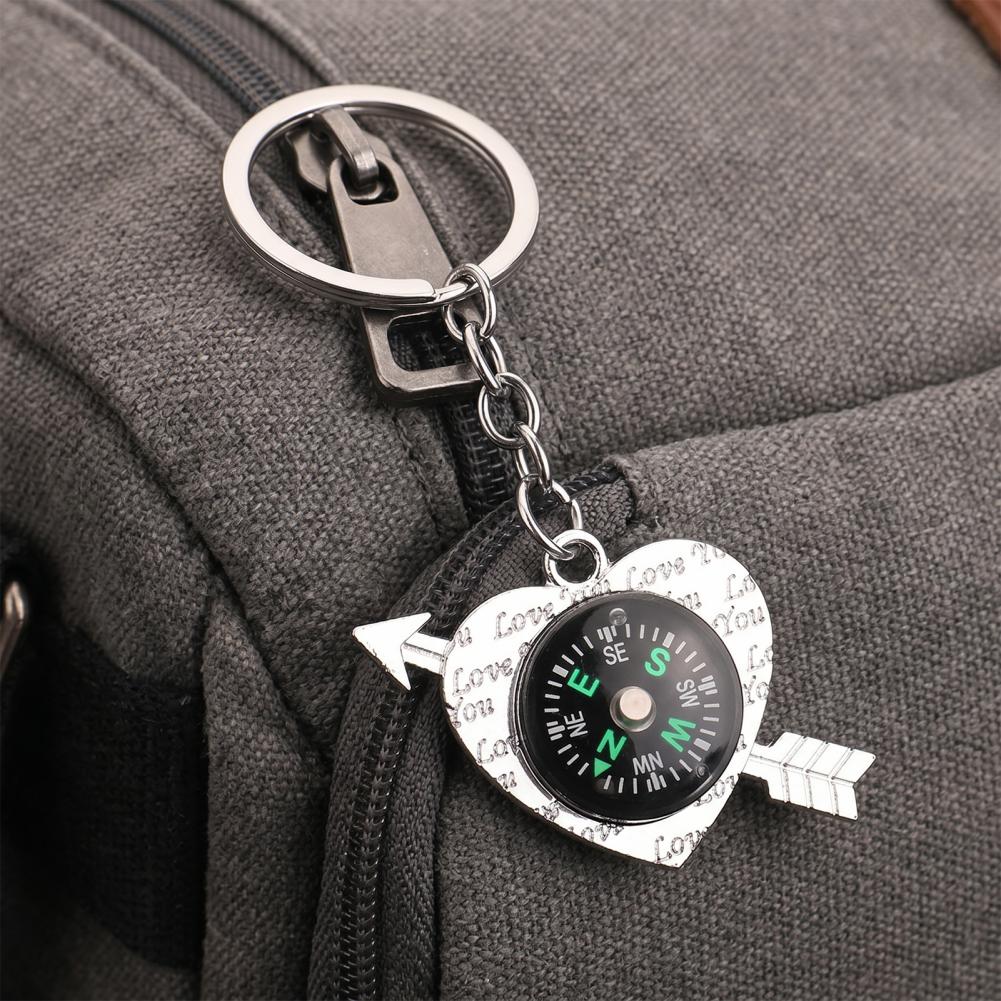 High-end Texture Keychain Mini - Compass Keychain Mini ulasan dan harga