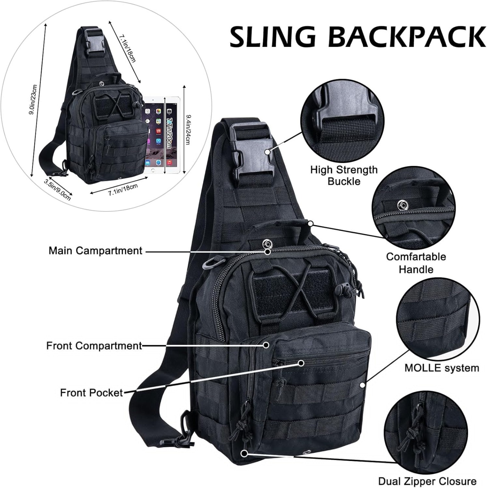 Tactical Sling Chest Pack Dura - Edc Everyday Carry Bag ulasan dan harga