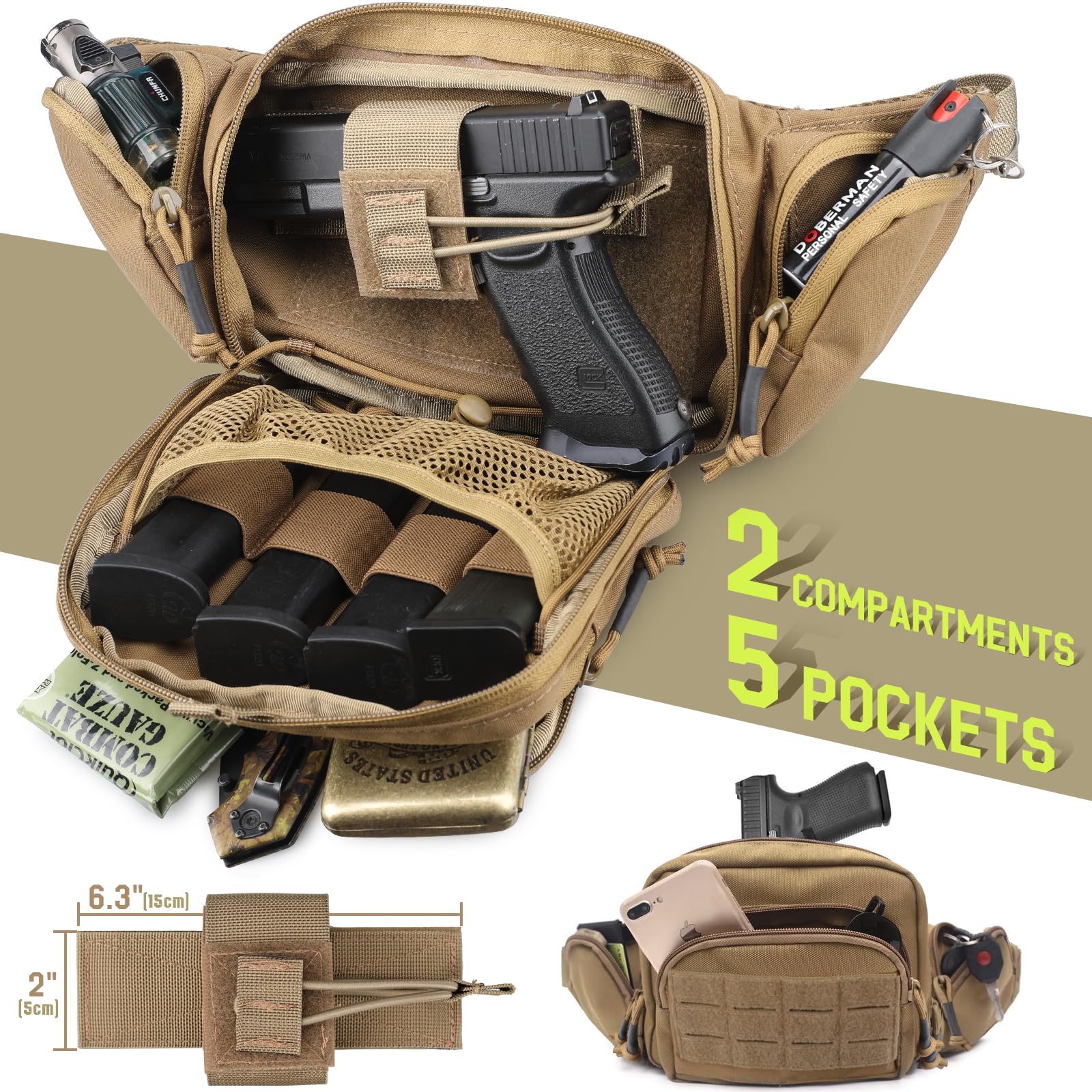 Tactical Concealed Carry Fanny - Edc Concealed Carry Fanny Pack ulasan dan harga