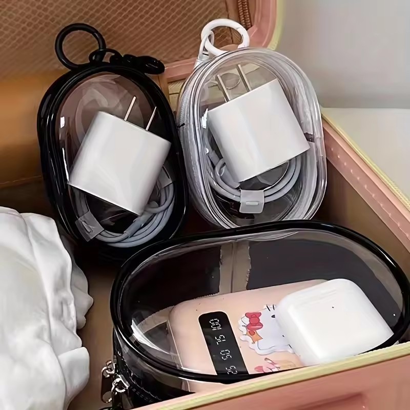 Portable Mini Clear Zipper Sto - Cable Winder Keychain ulasan dan harga