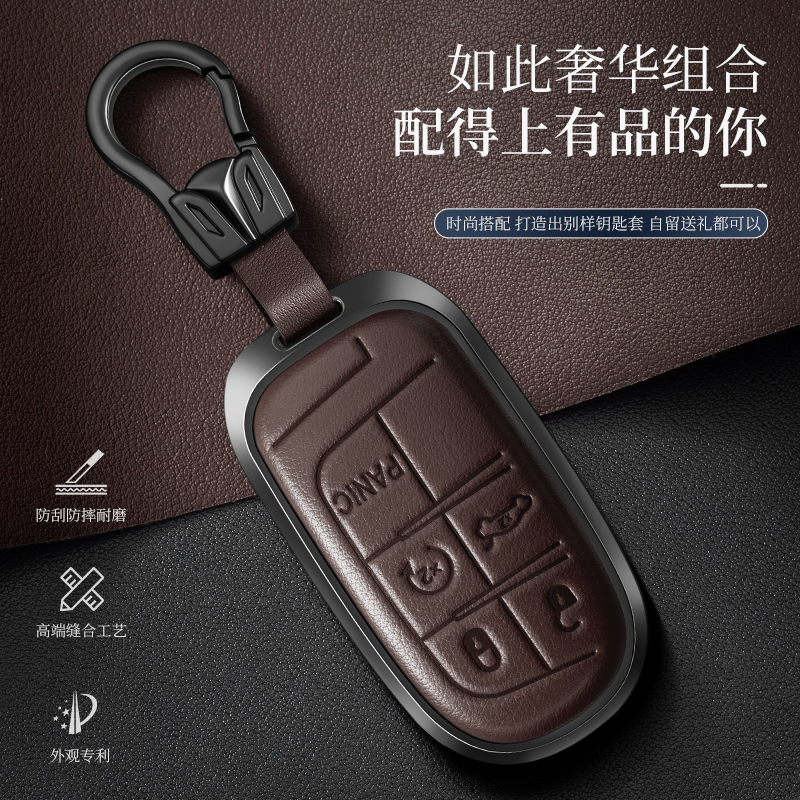 Metal Leather Car Remote Key C - Compass Keychain Mini ulasan dan harga