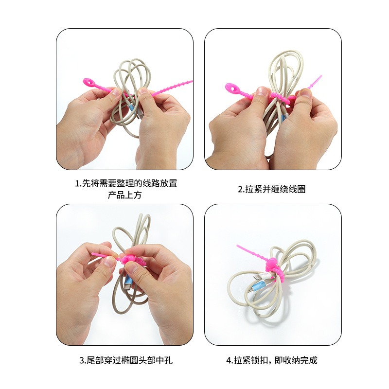 random color5pcs Multifunction - Cable Winder Keychain ulasan dan harga