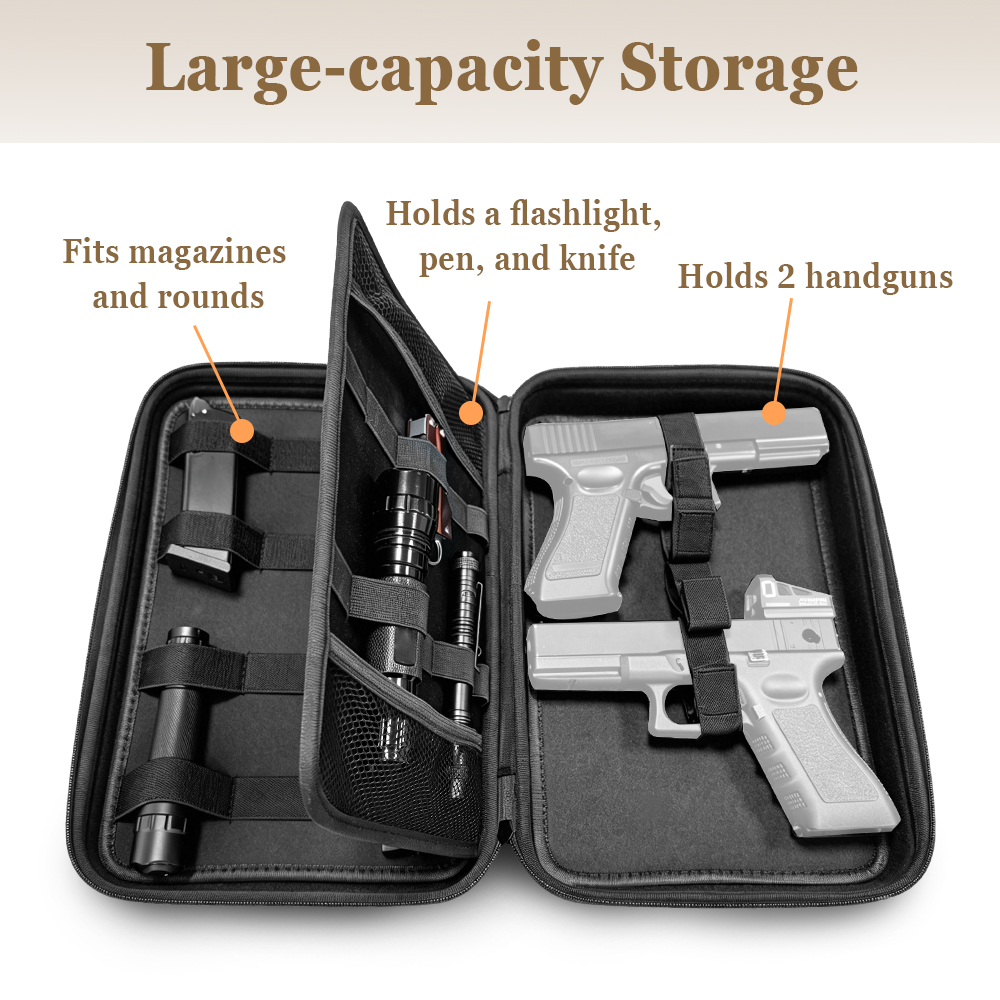 Tactical Pistol Gun Case Dual  - Edc Concealed Carry Bag ulasan dan harga