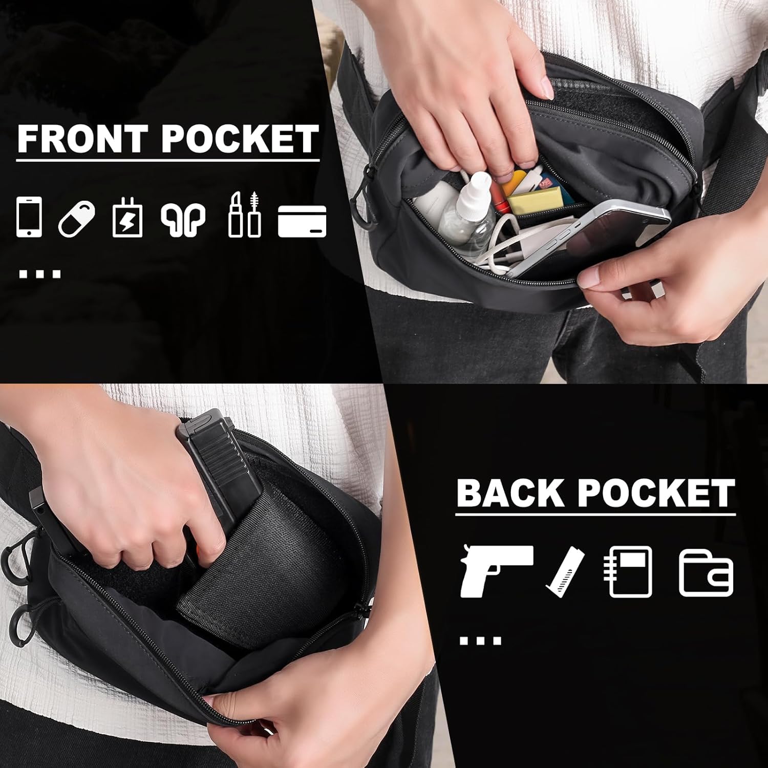 Tactical Fanny Pack with Holst - Edc Concealed Carry Fanny Pack ulasan dan harga