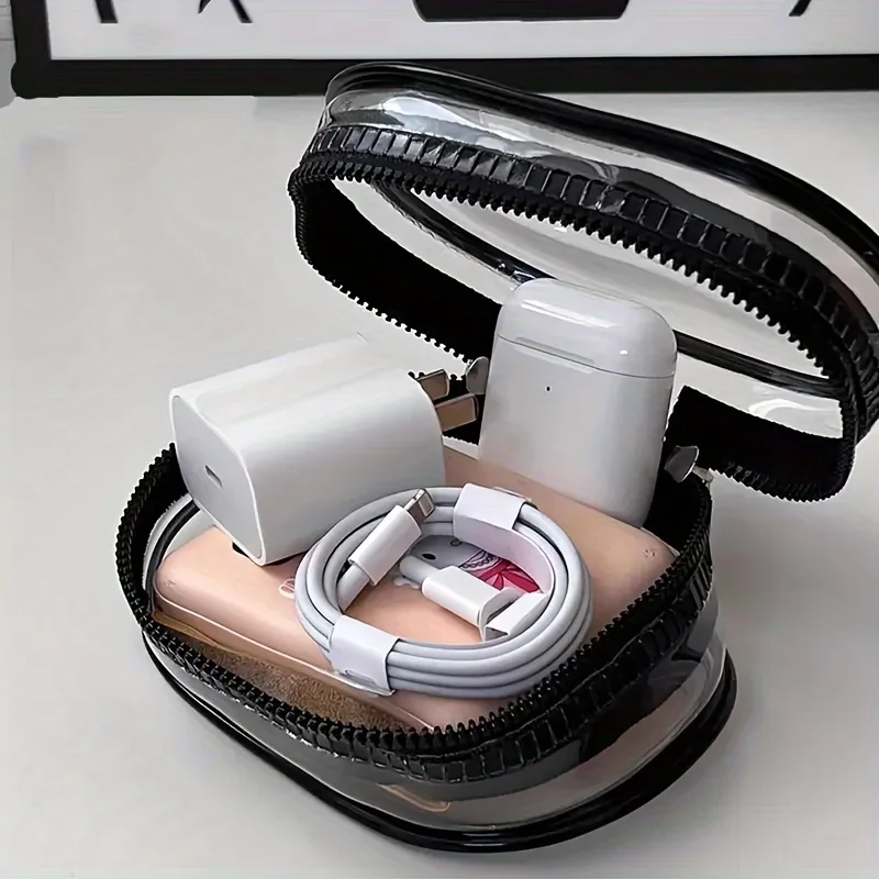 Portable Mini Clear Zipper Sto - Cable Winder Keychain ulasan dan harga