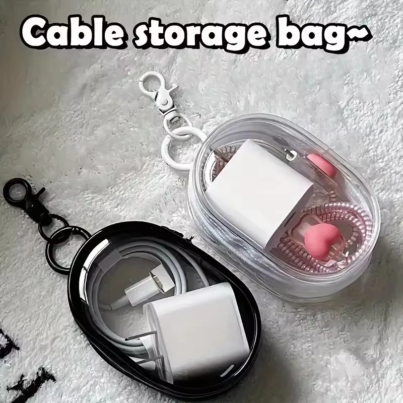Portable Mini Clear Zipper Sto - Cable Winder Keychain ulasan dan harga