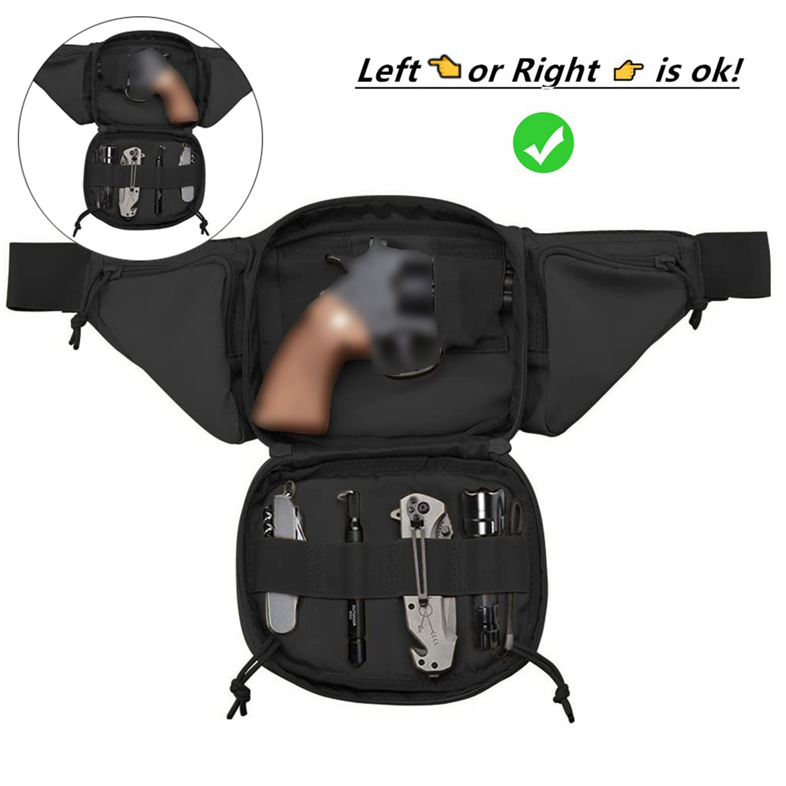 Tactical Fanny Pack Gun Holste - Edc Concealed Carry Fanny Pack ulasan dan harga